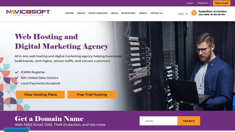 Navico Soft homepage screenshot