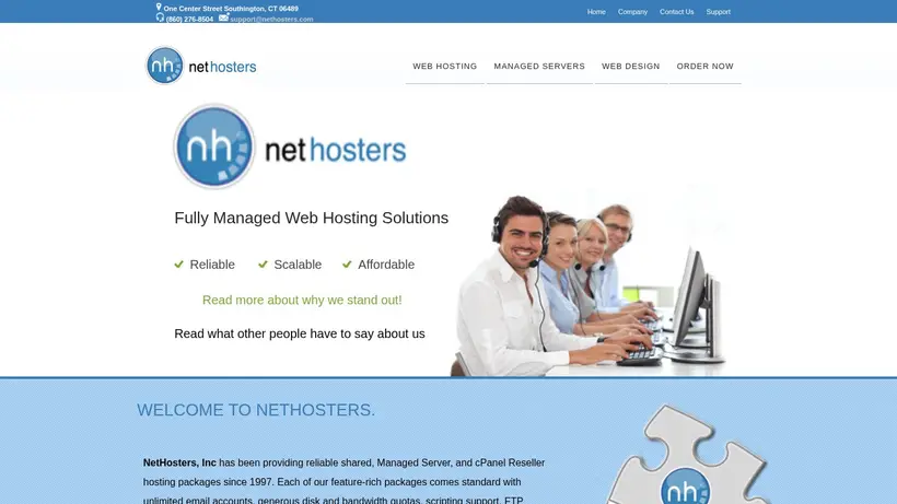 Net Hosters homepage screenshot