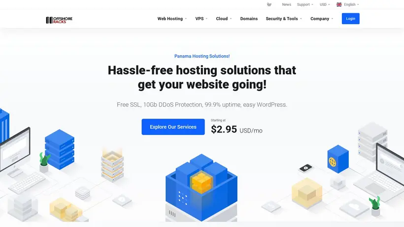 OffshoreRacks homepage screenshot