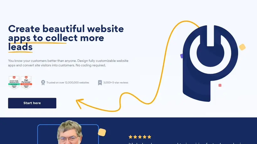 POWr IO homepage screenshot