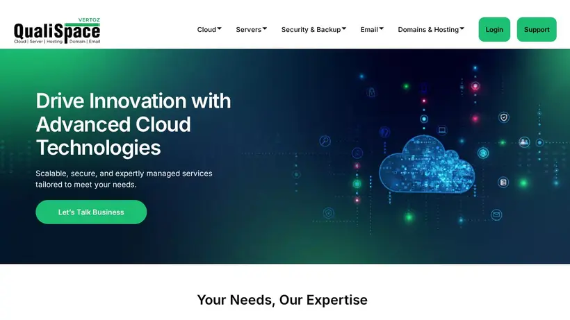 Quali Space homepage screenshot