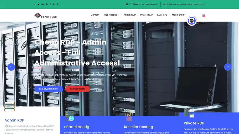 RDP Ground homepage screenshot