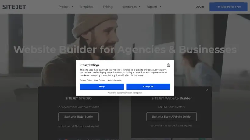 Site Jet homepage screenshot