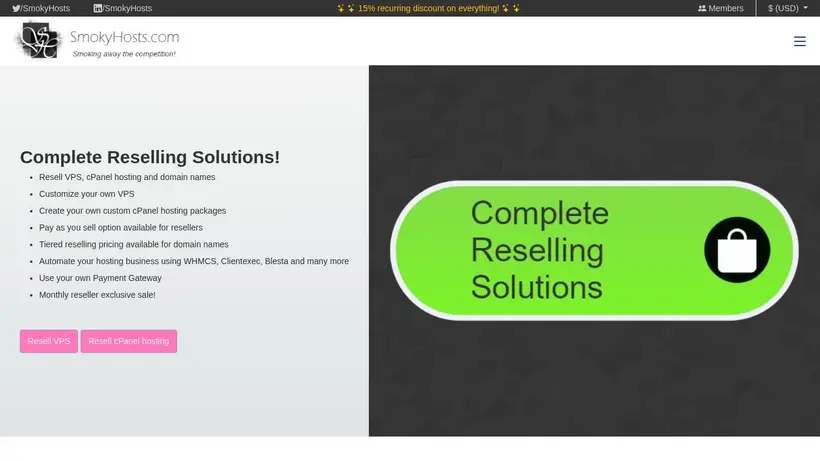 Smoky Hosts homepage screenshot