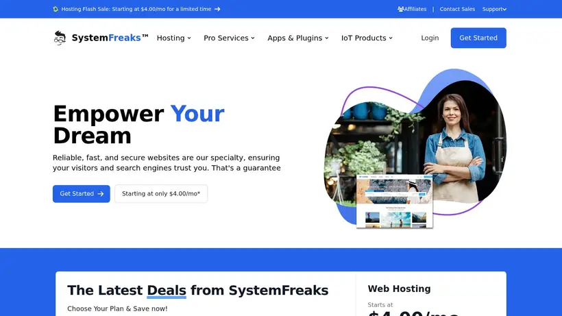 System Freaks homepage screenshot