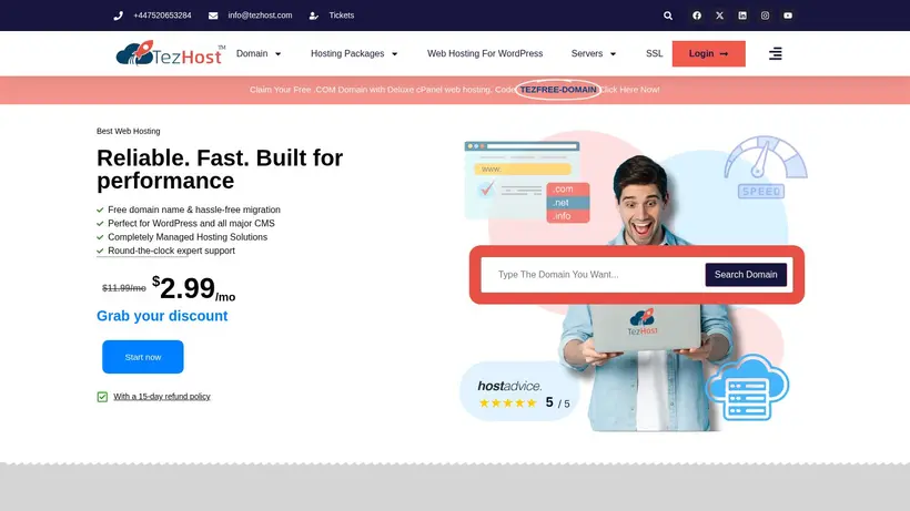 Tezhost Malaysia homepage screenshot