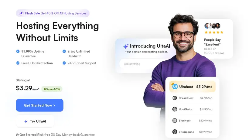 Ulta Host homepage screenshot