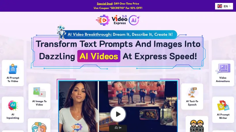 Video Robot IO homepage screenshot
