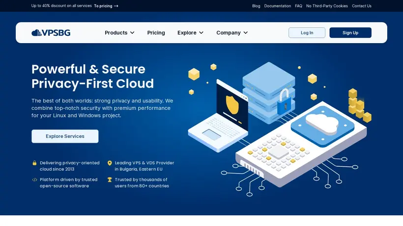 VPS Bulgaria homepage screenshot