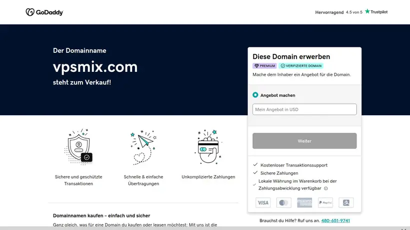 VPS Mix homepage screenshot
