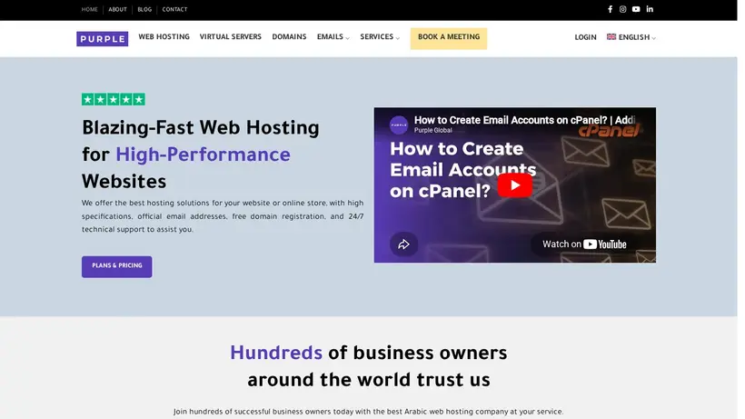 Get Purple homepage screenshot
