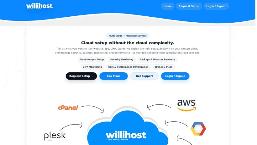 Willi Host homepage screenshot