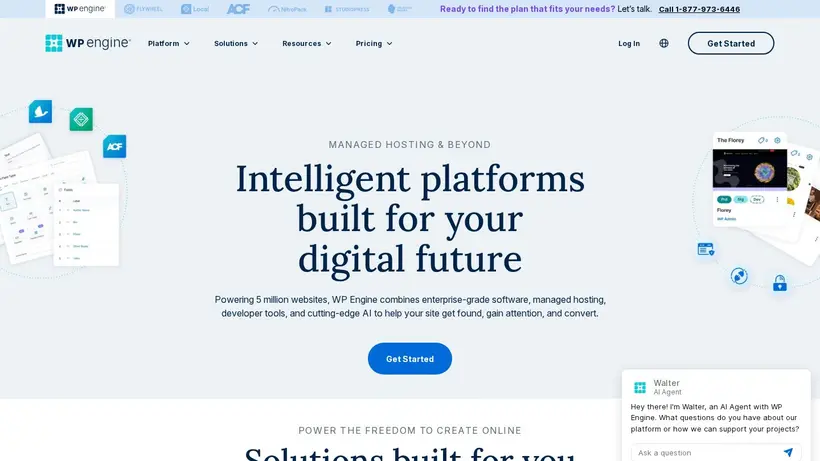 WP Engine homepage screenshot