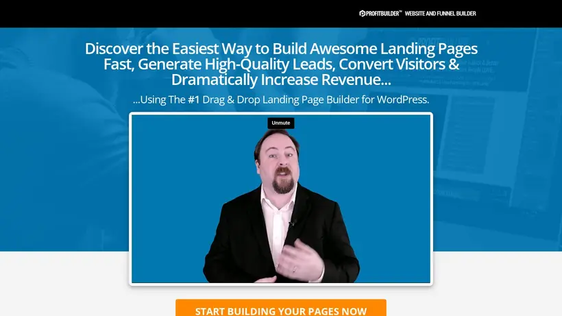 ProfitBuilder homepage screenshot
