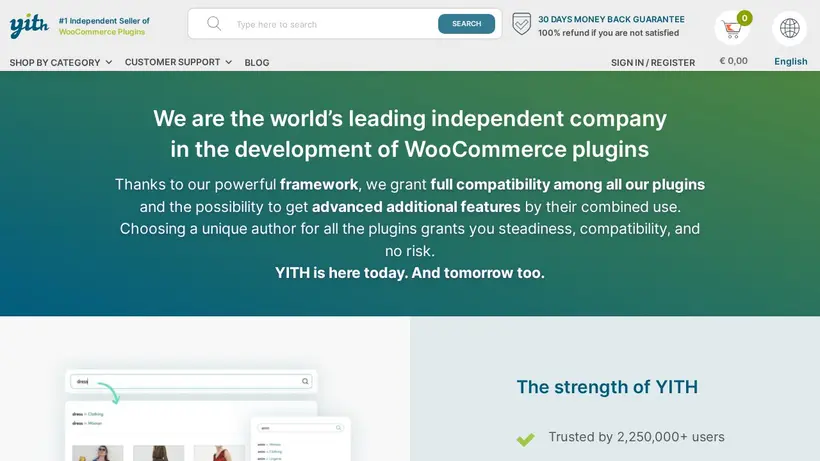 YIThemes homepage screenshot