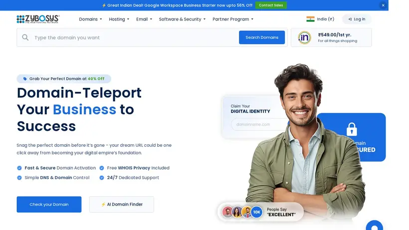 Zybosys homepage screenshot