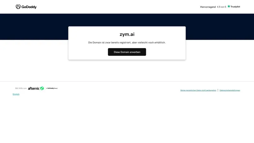 Zym AI homepage screenshot