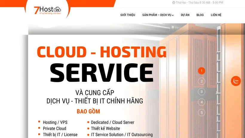 7Host Vietnam homepage screenshot