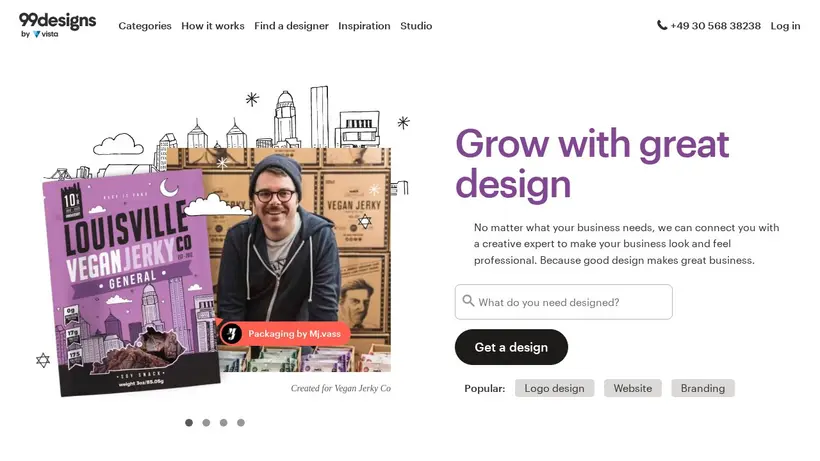 99Designs.ch homepage screenshot