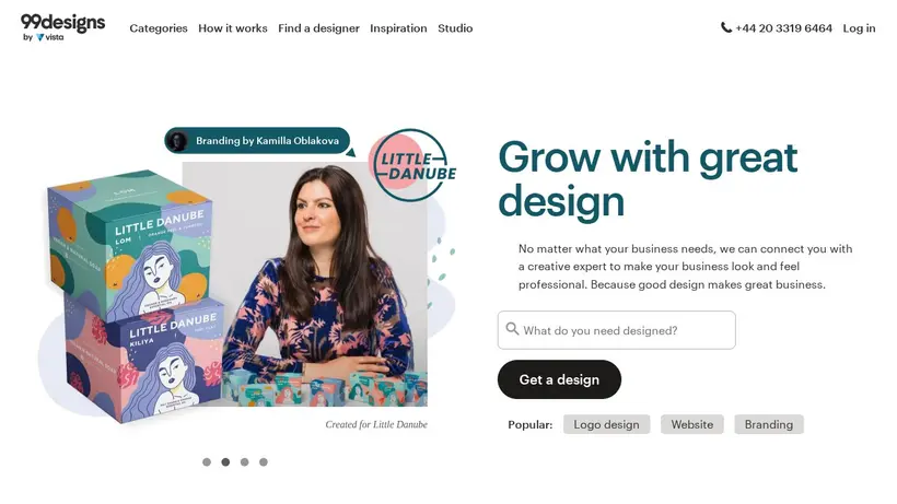 99Designs Norway homepage screenshot