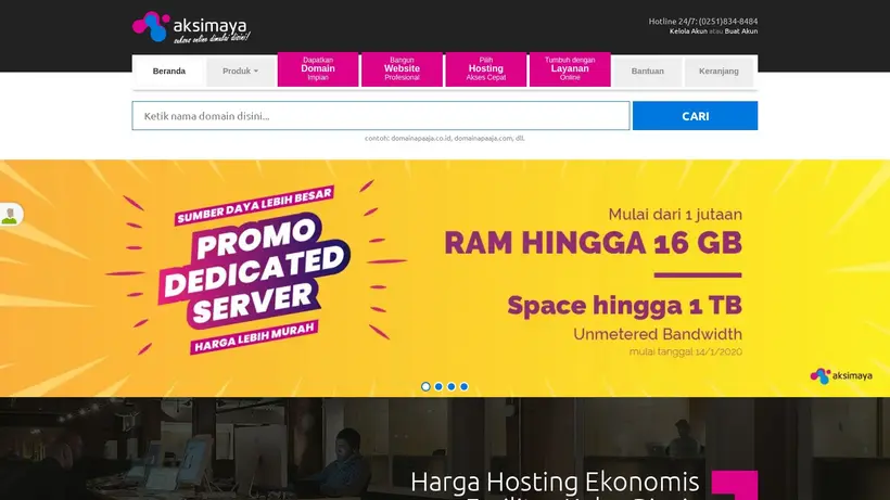 Aksimaya homepage screenshot