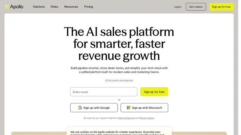Apollo IO homepage screenshot