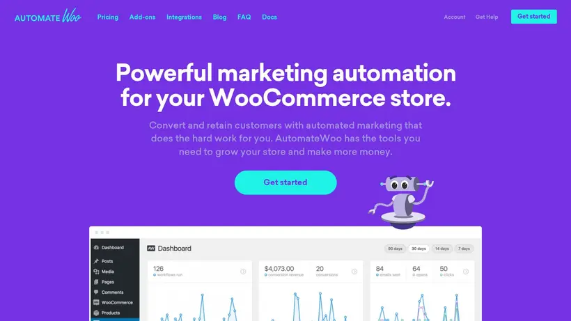 Automate Woo homepage screenshot