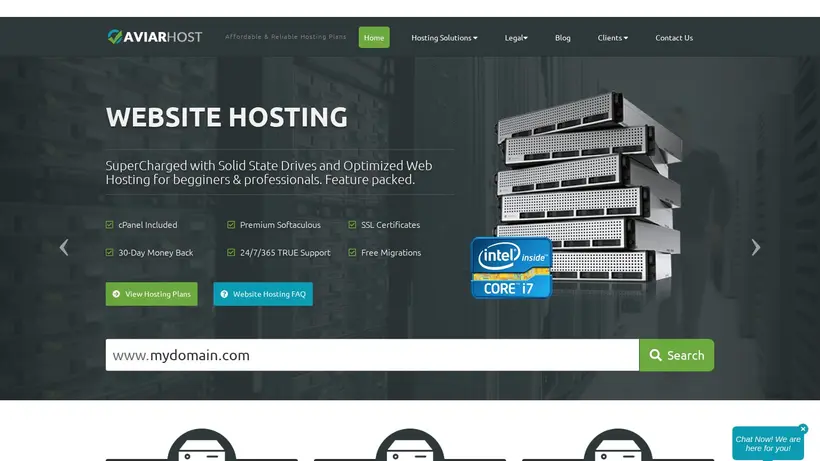 Aviar Host homepage screenshot