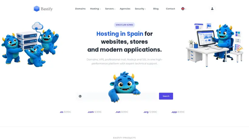 Bastify homepage screenshot