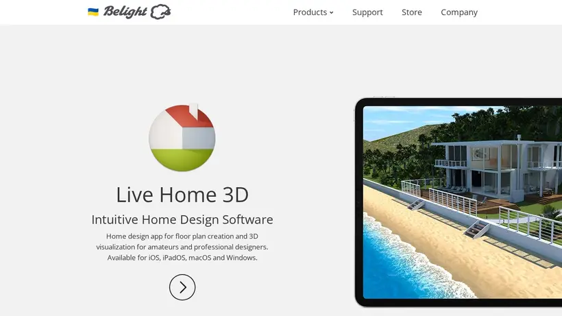 Belight Soft homepage screenshot