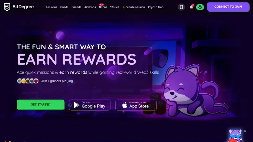 BitDegree homepage screenshot