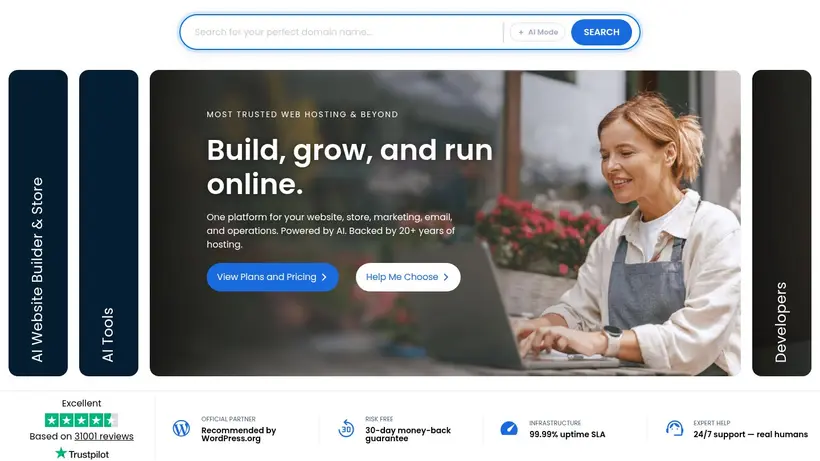 BlueHost homepage screenshot
