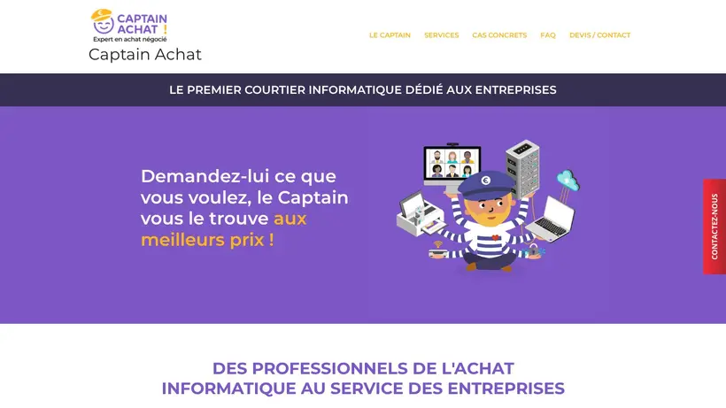 Captain Achat homepage screenshot