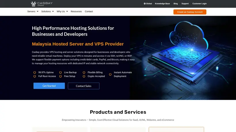 Casbay homepage screenshot