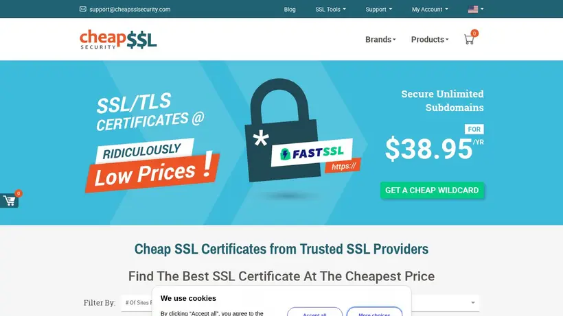 CheapSslSecurity homepage screenshot