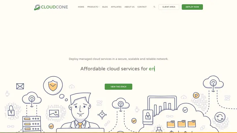 Cloud Cone homepage screenshot