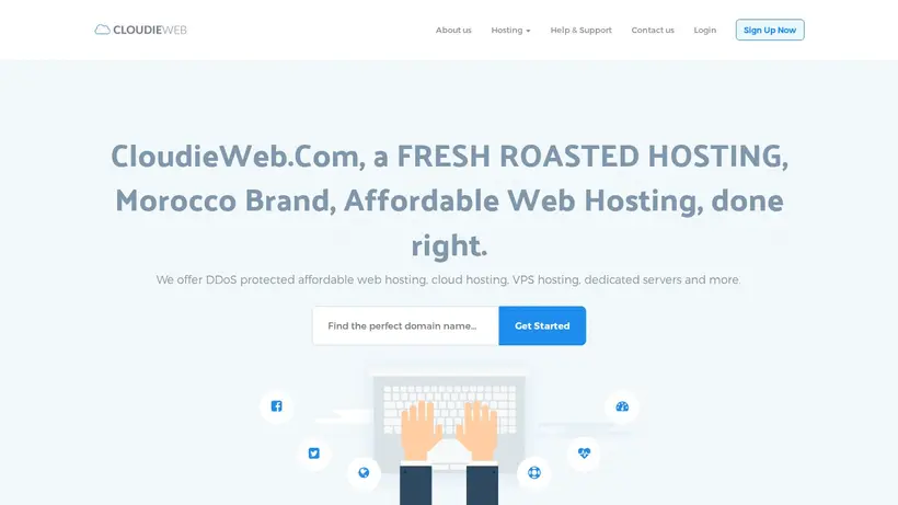 Cloudie Web homepage screenshot