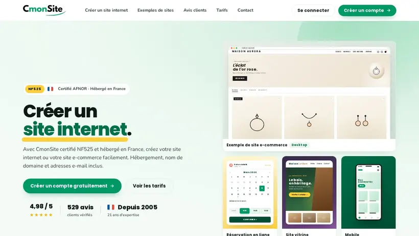 Cmon Site homepage screenshot