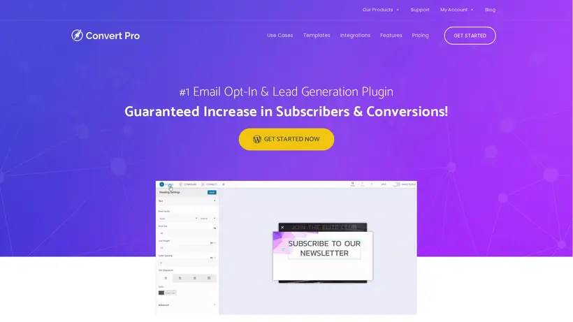 ConvertPlug homepage screenshot