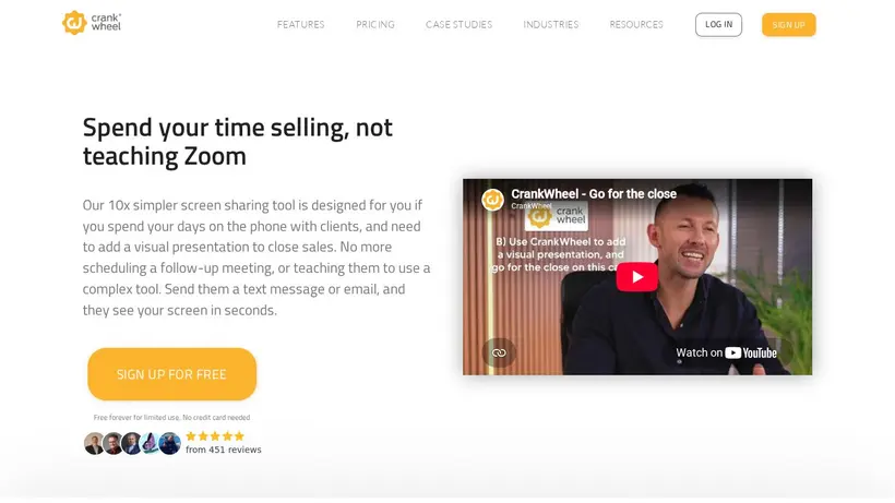 Crank Wheel homepage screenshot