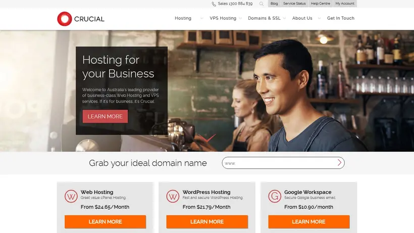 Crucial.com.au homepage screenshot