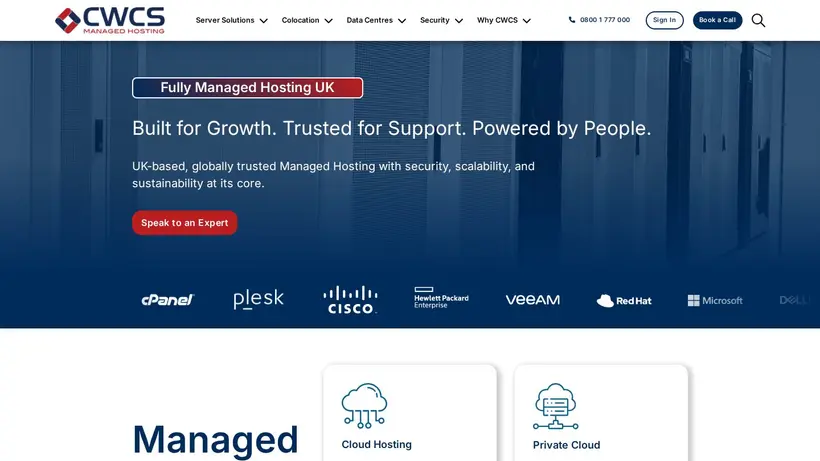 CWCS homepage screenshot