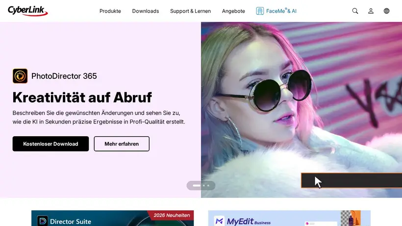 CyberLink homepage screenshot