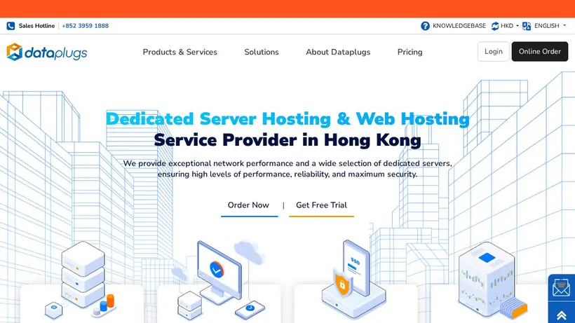 DataPlugs homepage screenshot