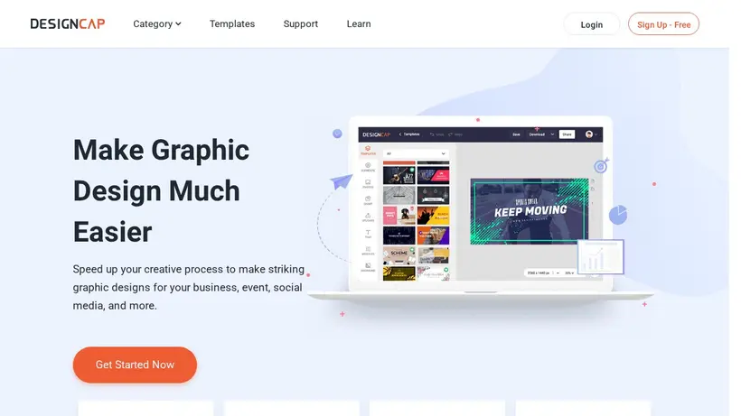 Design Cap homepage screenshot