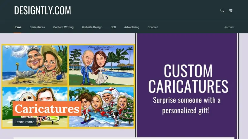 Design TLY homepage screenshot