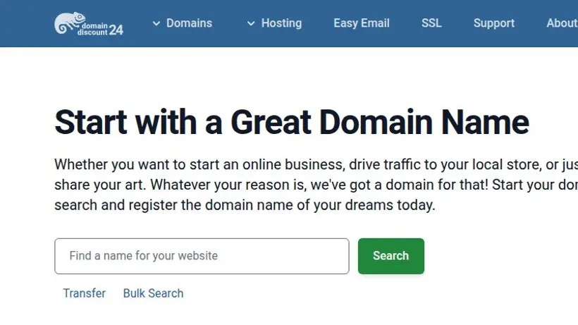 Domain Discount 24 homepage screenshot