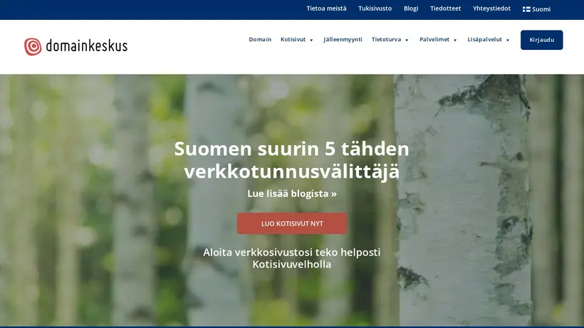 Domain Keskus homepage screenshot
