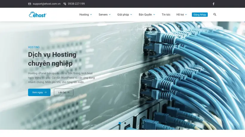 eHost.vn homepage screenshot