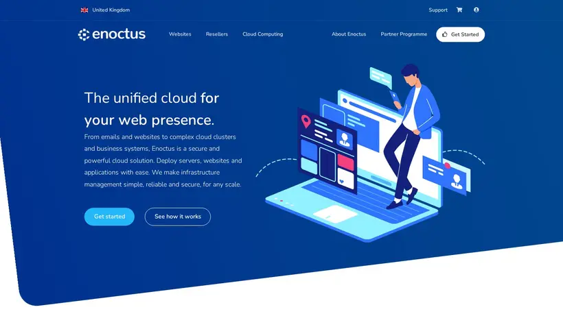 Enoctus UK homepage screenshot